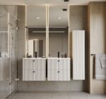 SZAFKA POD UMYWALKĘ TIGO 60 2S KASZMIR 2 SZUFLADY RYFLOWANY FRONT WISZĄCA - obrazek 5