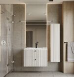 SZAFKA POD UMYWALKĘ TIGO 80 2S KASZMIR 2 SZUFLADY RYFLOWANY FRONT WISZĄCA - obrazek 5