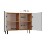 Komoda KAMA 2D ARTISAN CZARNY - obrazek 6