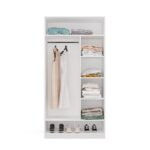 Garderoba Szafa OPENO 1W6P BIAŁA Modułowa Regał z Drążkiem Półki Sypialnia - obrazek 7