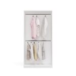 Garderoba Szafa OPENO 2W BIAŁA Modułowa Regał Z 2 Drążkami Do Sypialni - obrazek 7