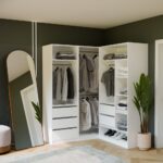 Garderoba Modułowa OPENO ZESTAW 260/200 BIAŁA Szuflady Drążki Półki Duża Do Sypialni - obrazek 2