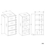 Komoda ALMA Front BIEL Korpus DĄB ARTISAN - obrazek 6