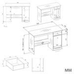 Biurko CHESTER 120 ARTISAN - obrazek 5