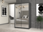 Szafa IGA 120/A ANTRACYT 2 Lustra Do Sypialni Przedpokoju - obrazek 3