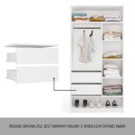 Moduł Szuflad OPENO 2SZ 2 Szuflady BIAŁY Do Garderoby Do Sypialni - obrazek 2