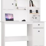 Biurko CHESTER Z NADSTAWKĄ Biały 1 Szuflada Szafka Regał Do Pokoju
