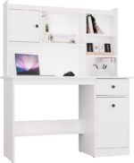 Biurko CHESTER Z NADSTAWKĄ Biały 1 Szuflada Szafka Regał Do Pokoju