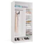 Garderoba Szafa OPENO 1W6P BIAŁA Modułowa Regał z Drążkiem Półki Sypialnia