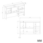Biurko CHESTER Z NADSTAWKĄ Biały 1 Szuflada Szafka Regał Do Pokoju - obrazek 7