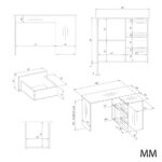 Biurko NICEA PRAWE BIAŁY - obrazek 5