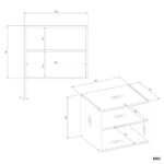 NADSTAWKA 60 OPENO BIAŁA Półka Do Garderoby Modułowa 60 cm Do Sypialni - obrazek 6