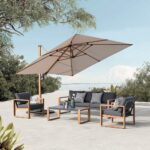 Zestaw Mebli Ogrodowych DUISBURG Sofa Fotel Stolik ANTRACYT / BRĄZOWY - obrazek 4