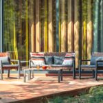 Zestaw Mebli Ogrodowych TEXAS z Sofą Fotelami i Stolikem Kawowym SZARY - obrazek 4