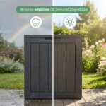 Skrzynia ogrodowa wodoszczelna pojemność 113 litrów Czarna - obrazek 2