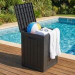 Skrzynia ogrodowa wodoszczelna pojemność 113 litrów Czarna - obrazek 3