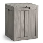 Skrzynia ogrodowa wodoszczelna pojemność 113 litrów Szara