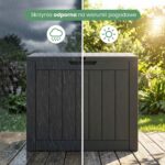 Skrzynia ogrodowa wodoszczelna pojemność 117 litrów Czarna - obrazek 2