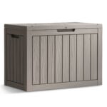 Skrzynia ogrodowa wodoszczelna pojemność 170 litrów Szara