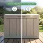 Skrzynia ogrodowa wodoszczelna pojemność 170 litrów Szara - obrazek 2