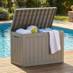 Skrzynia ogrodowa wodoszczelna pojemność 170 litrów Szara - obrazek 3