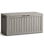 Skrzynia ogrodowa wodoszczelna pojemność 272 litry Szara