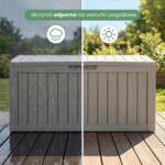 Skrzynia ogrodowa wodoszczelna pojemność 272 litry Szara - obrazek 2