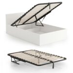 Stelaż metalowy do łóżka 100x200 cm z mechanizmem podnoszenia 28 listew dzielony