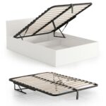 Stelaż metalowy do łóżka 120x200 cm z mechanizmem podnoszenia 28 listew dzielony