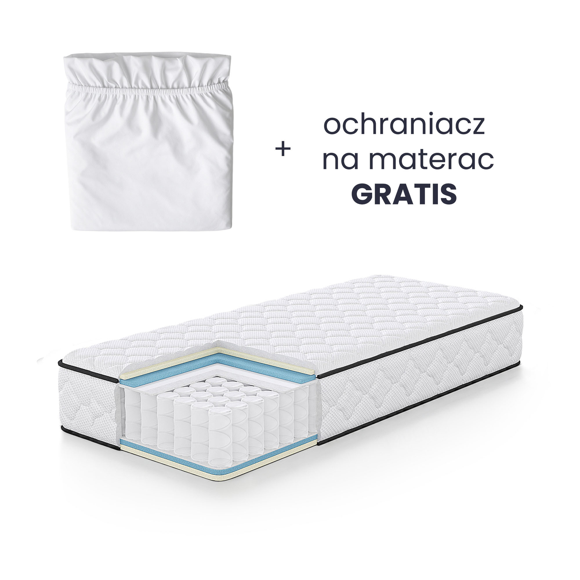 export MATERAC Z POKROWCEM 80x190 H24 - obrazek 1