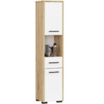 REGAŁ ŁAZIENKA FIN SŁUPEK 30 2D 1SZ 1W 140cm PK ARTISAN / BIAŁY