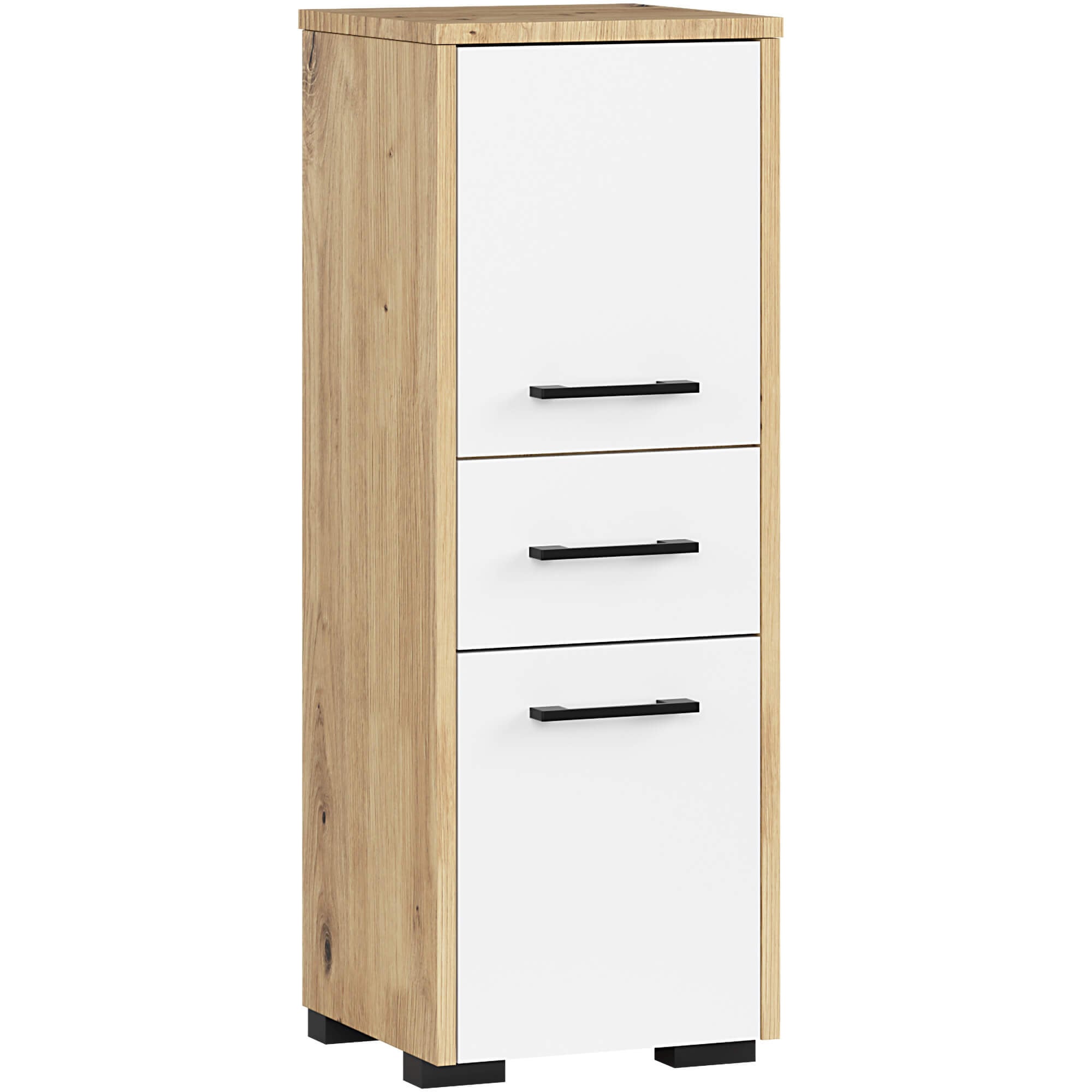 export SZAFKA ŁAZIENKA FIN SŁUPEK 30 2D 1SZ 85cm PK DĄB ARTISAN / BIAŁY - obrazek 1