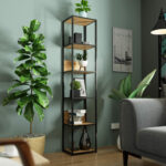 REGAŁ INDUSTRIALNY 400 CZARNY/DĄB CRAFT - obrazek 2