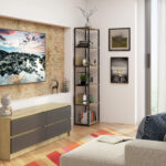 REGAŁ INDUSTRIALNY 500 CZARNY/DĄB ARTISAN - obrazek 2