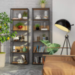 REGAŁ INDUSTRIALNY 600 CZARNY/DĄB CRAFT - obrazek 2