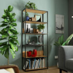 REGAŁ INDUSTRIALNY 800 CZARNY/DĄB CRAFT - obrazek 2