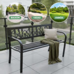 ŁAWKA OGRODOWA LISSA CZARNA - obrazek 2