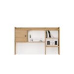 Nadstawka do Biurka 120 cm DĄB ARTISAN 1 Drzwi Regał Na Książki Dokumenty - obrazek 5