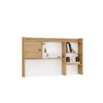 Nadstawka do Biurka 120 cm DĄB ARTISAN 1 Drzwi Regał Na Książki Dokumenty - obrazek 7