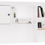 Nadstawka do Biurka 120 cm BIAŁA 1 Drzwi Regał Na Książki Dokumenty