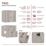 SZAFKA POD UMYWALKĘ TIGO 60 2S KASZMIR 2 SZUFLADY RYFLOWANY FRONT WISZĄCA - obrazek 7
