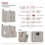 SZAFKA POD UMYWALKĘ TIGO 60 2S KASZMIR RYFLOWANY FRONT + UMYWALKA - obrazek 7