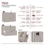 SZAFKA POD UMYWALKĘ TIGO 80 2S KASZMIR RYFLOWANY FRONT + UMYWALKA - obrazek 7