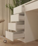 Biurko ARTO BIAŁE 120 CM 5 Szuflad Szafka Nowoczesne Do Pracy Domu Biura - obrazek 4