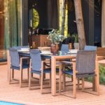 Zestaw Mebli Ogrodowych Jadalnianych DUISBURG dla 8 Osób Stół i 8 Foteli ANTRACYT / BRĄZOWY - obrazek 2