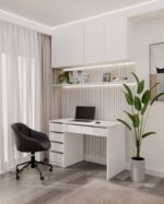 Biurko ARTO BIAŁE 120 CM 5 Szuflad Szafka Nowoczesne Do Pracy Domu Biura - obrazek 6