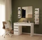 Biurko ARTO BIAŁE 120 CM 5 Szuflad Szafka Nowoczesne Do Pracy Domu Biura - obrazek 7