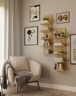 Regał Wiszący R5P 5 Półek Na Książki Do Biura Salonu Pokoju Dziecka DĄB ARTISAN - obrazek 4