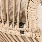 Fotel HOLAND Ogrodowy z Poduszką Rattanowy Stalowy 142 cm BEŻOWY - obrazek 5