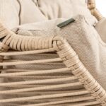 Fotel HOLAND Ogrodowy z Poduszką Rattanowy Stalowy 142 cm BEŻOWY - obrazek 7